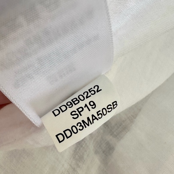 EUC DKNY White & Purple Floral Handkerchief Hem Fit-&-Flare Dress - Picture 16 of 16